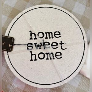 Joseph A. Collection Pair of Cork Trivets With Home Sweet Home Design